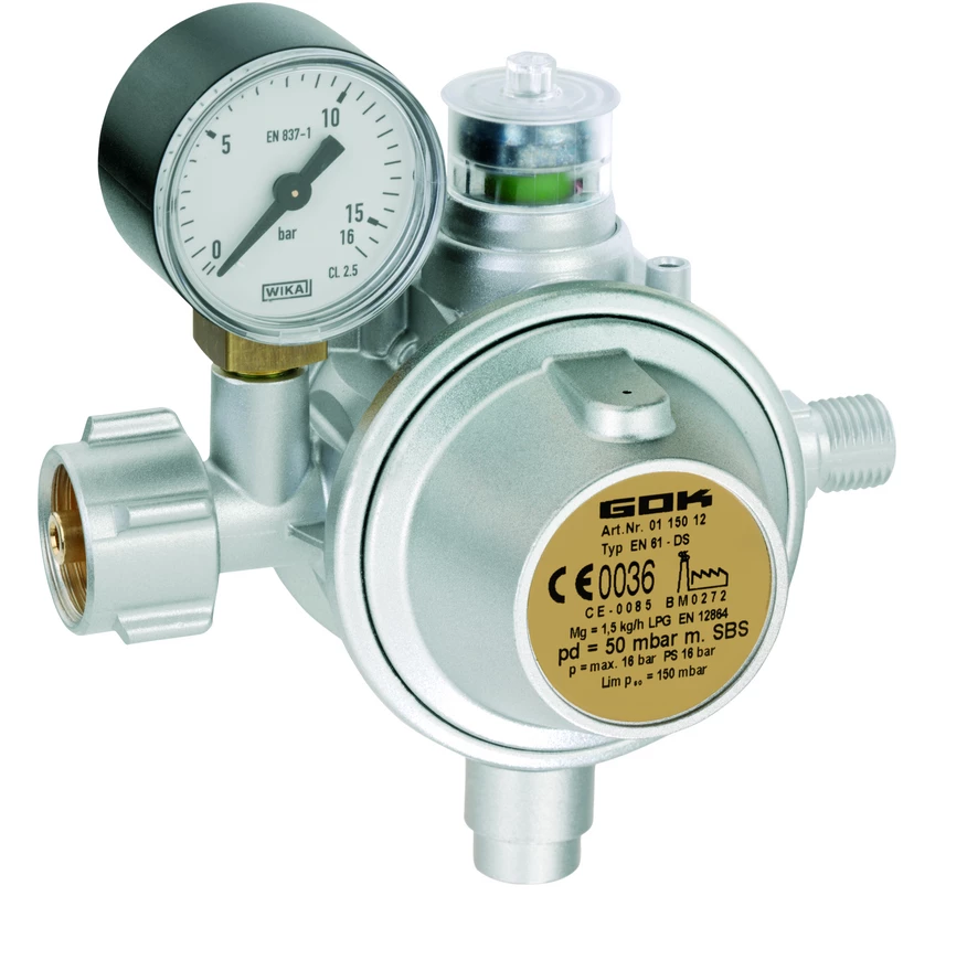 Gasregler Druckminderer Mit Schlauchbruchsicherung 1,5 Kg/h 50mbar UEDS SBS Man. 1 Gasregler Druckminderer Mit Schlauchbruchsicherung 1,5 Kg/h 50mbar UEDS SBS Man.