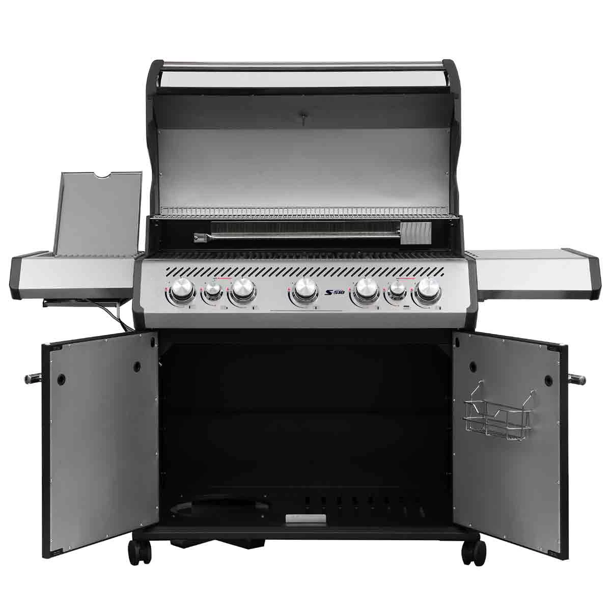 SANTOS S-518 Mit Seiten- Und Heckbrenner, Schwarz, Inkl. Drehspieß, Rostheber & Silikonablage 4 SANTOS S-518 Mit Seiten- Und Heckbrenner, Schwarz, Inkl. Drehspieß, Rostheber & Silikonablage – Bild 4