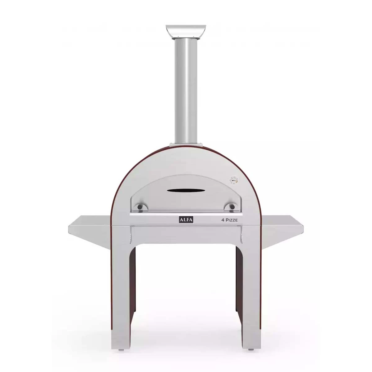 Alfa Forni Pizzaofen 4 Pizze Mit Stand, Holz, Rot 3 Alfa Forni Pizzaofen 4 Pizze Mit Stand, Holz, Rot – Bild 3