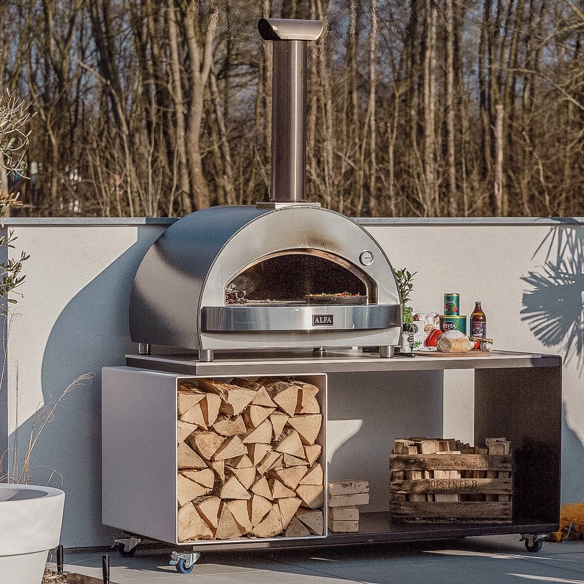 Alfa Forni Pizzaofen Classico 4 Pizze Ohne Stand, Holz, Kupfer 2 Alfa Forni Pizzaofen Classico 4 Pizze Ohne Stand, Holz, Kupfer – Bild 2