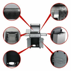 SANTOS Gasgrill S-318 | Seiten- & Heckbrenner, Edelstahl Inkl. Drehspieß, Rostheber & Silikonablage 10 SANTOS Gasgrill S-318 | Seiten- & Heckbrenner, Edelstahl Inkl. Drehspieß, Rostheber & Silikonablage -BROIL KING Verkäufe santos gasgrill s 318 seiten heckbrenner edelstahl inkl drehspie rostheber silikonablage ffec60c23766acdcc572b1bb45161ae9