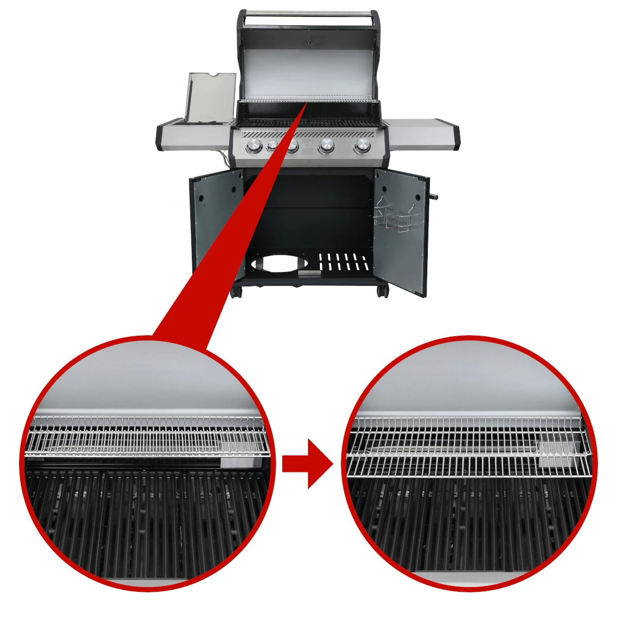 SANTOS S-401 Mit Seitenkocher, Edelstahl 1 SANTOS S-401 Mit Seitenkocher, Edelstahl