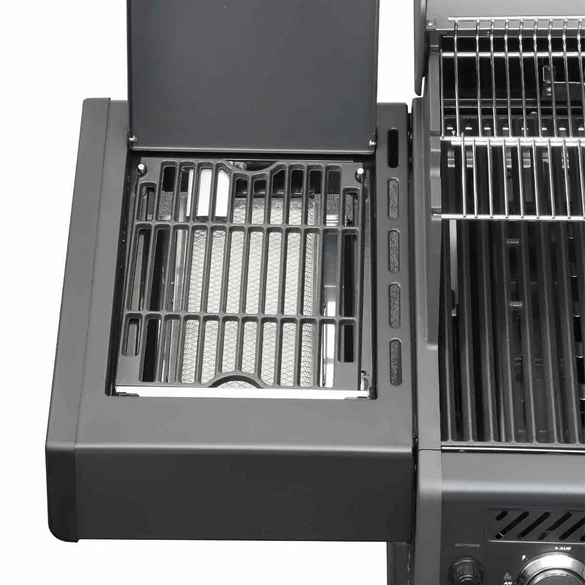 SANTOS S-418 All Black | Seiten- & Heckbrenner | Komplett Schwarz Inkl. Drehspieß, Rostheber & Silikonablage 12 SANTOS S-418 All Black | Seiten- & Heckbrenner | Komplett Schwarz Inkl. Drehspieß, Rostheber & Silikonablage – Bild 12